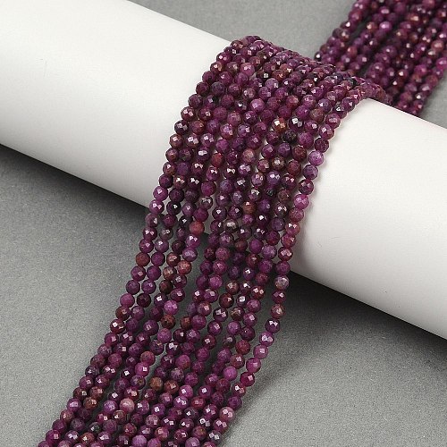 Natural Ruby Beads Strands G-C181-B06-02-1