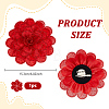 Polyester Flower Brooches JEWB-WH0020-130B-2