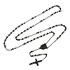 Men's Rosary Bead Necklace with Crucifix Cross NJEW-I011-4mm-04-1