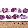 Dyed Electroplate Raw Rough Natural Amethyst Beads Strands G-Q610-05D-5