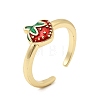 Brass Cuff Open Rings for Women RJEW-C164-05B-G-4