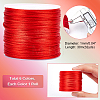   5 rolls 5 colors Nylon Rattail Satin Cord NWIR-PH0002-09B-02-4