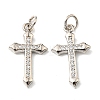 Brass Micro Pave Cubic Zirconia Pendants X-ZIRC-P060-21P-1