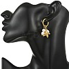 Natural White Shell and 304 Stainless Steel Dangle Earrings EJEW-JE07111-2