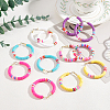 ANATTASOUL 6 Pairs 6 Colors Polymer Clay Heishi Surfer Beaded Hoop Earrings EJEW-AN0002-23-7