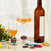 24Pcs 2 Style 12 Colors Felt Wine Glass Charms AJEW-BC0003-68-6