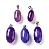 Natural Agate Dyed Pendants G-Q016-03D-1