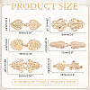 2 Sets 2 Styles Alloy Hook Button AJEW-ME0003-18-2