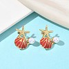 304 Stainless Steel Stud Earrings for Women EJEW-F411-03G-3