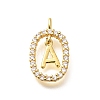 Brass Micro Pave Cubic Zirconia Pendants ZIRC-P123-01G-A01-1