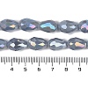 Opaque Solid Color Electroplate Glass Beads Strands EGLA-N013-P8mm-B05-4