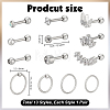 13 Pairs 13 Styles Stainless Steel Micro Pave Clear Cubic Zirconia Cartilage Earring Sets EJEW-PH0001-57-2
