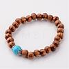 Wood Stretch Bracelets BJEW-JB02404-2