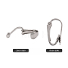 Tarnish Resistant 304 Stainless Steel Clip-on Earring Findings LS-X-STAS-G081-63P-4