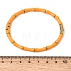 304 Stainless Steel Enamel Hinged Bangles for Women BJEW-D408-42G-3