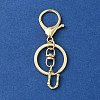 Alloy Initial Letter Charm Keychains KEYC-YW00006-21-1