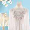 1Pair Flower Beading Cloth Embroidery Ornaments Accessories DIY-FG0010-47A-4