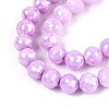 Anti-Tarnish Electroplate Glass Beads Strands GLAA-N056-8mm-03-3
