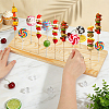 Pine Wood Dessert Display Pedestals ODIS-WH0095-022A-3