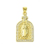 Real 18K Gold Plated Brass Micro Pave Clear Cubic Zirconia Pendants KK-H472-36C-G-1