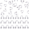 150Pcs 3 Styles 304 Surgical Stainless Steel Wire Guardian and Protectors STAS-TA0006-36P-1