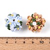 Handmade Polymer Clay Rhinestone Beads with Resin RESI-T060-26M-3