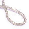 Transparent Glass Bead Strands GLAA-R166-6mm-01F-3