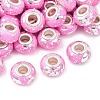 Opaque Resin Rondelle European Beads RESI-Z046-03B-1