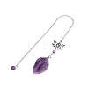 Natural Amethyst Pointed Dowsing Pendulums PW-WG20DB4-06-1