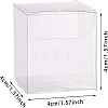 Transparent Plastic PET Box Gift Packaging CON-WH0052-4x4cm-2
