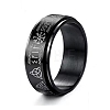 Viking Rune 201 Stainless Steel  Rotatable Finger Ring PW-WGDA45C-04-1