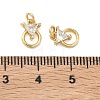 Brass Pave Cubic Zirconia Pendants KK-A291-18G-3