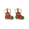 304 Stainless Steel Enamel Pendants STAS-L300-012G-40-1