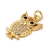 Rack Plating Brass Micro Pave Cubic Zirconia Pendants KK-K377-41G-2