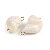 Natural Shell Nuggets Pendants STAS-D378-30G-2