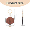 Walnut Wood Pendant Keychains KEYC-TAC0034-06C-4