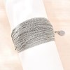 304 Stainless Steel Cuban Chain Multi-strand Bracelets for Women BJEW-D460-01P-2