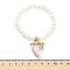 Acrylic Strawberry Charm Bracelets BJEW-JB13843-02-4