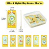 30Pcs 6 Styles Alloy Enamel Pendants ENAM-CJ0005-73-2