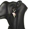 Handmade Porcelain Nuggets & Flower Pendants Dangle Earrings EJEW-JE07319-2