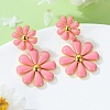 304 Stainless Steel Enamel Stud Earrings EJEW-S226-01G-02-1