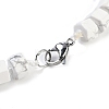 Natural Howlite Hexagon Prism Graduated Beaded Necklaces for Women Men NJEW-K388-03D-3