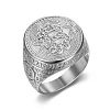 304 Stainless Steel with Rhinestone Finger Rings for Men WGD6EA5-02-1