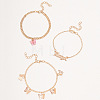 3Pcs Alloy Anklets WGF6F4F-01-3