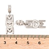 Mother's Day 304 Stainless Steel MOM European Dangle Charms STAS-B070-06P-3