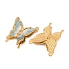 304 Stainless Steel Enamel Pendants STAS-A135-08G-2