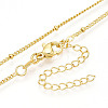 Round Brass Curb Chain Necklaces for Women NJEW-G084-18LG-2