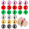 60Pcs 6 Colors Opaque Acrylic Beads PACR-GA0001-01B-1