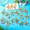 Alloy Resin Polygon Keychains KEYC-TADJ0002-03G-M-3