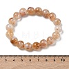 Natural Citrine Round Beads Stretch Bracelets for Women BJEW-Z158-03B-02-5